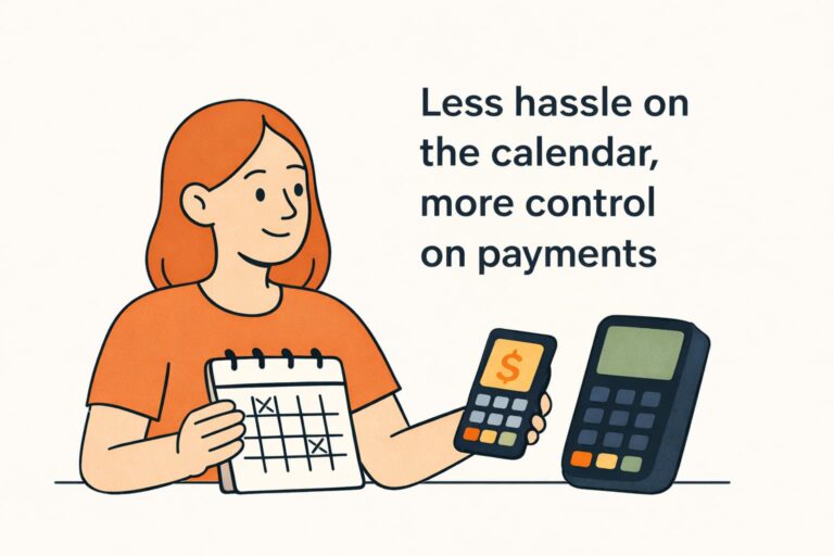 Less hassle on the calendar, more control on payments